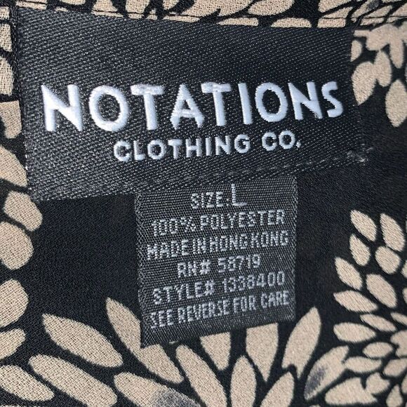 Vintage 90’s Sheer Black Floral All Over Print Button Down Long Sleeve Shirt Siz - Picture 11 of 11